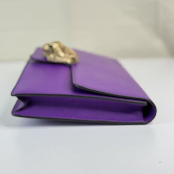 Gucci Purple Animalier Flap Clutch Leather - Picture 7 of 11